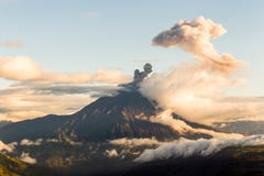 Tungurahua Volcano Ash Blast Wide Angle