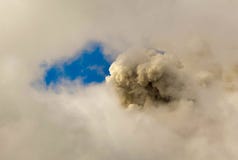 Tungurahua Volcano Eruption Through The Clouds