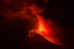 Tungurahua Volcano Spews Lava And Ash Stock Image Tungurahua Volcano Spews Lava And Ash Stock Image