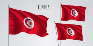 Download Illustration Of Tunisia Wavy Flag Stock Illustration ...