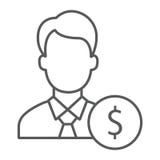Tunn linje för aktieägare symbol, finans och bankrörelse vektor illustrationer Tunn linje för aktieägare symbol, finans och bankrörelse vektor illustrationer