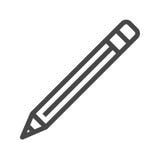 Tunn linje vektorsymbol för blyertspenna vektor illustrationer Tunn linje vektorsymbol för blyertspenna vektor illustrationer