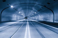 Tunnel At Night Royalty Free Stock Photo