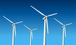 Turbines de vent illustration libre de droits Turbines de vent illustration libre de droits