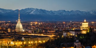 Turin (Torino), night panorama stock image Turin (Torino), night panorama stock image