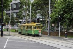 Turist- spårvagn 35 i Melbourne i Australien royaltyfri foto Turist- spårvagn 35 i Melbourne i Australien royaltyfri foto