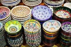 Turkish Ceramics in Grand Bazaar, Istanbul, Turkey Stock Images Turkish Ceramics in Grand Bazaar, Istanbul, Turkey Stock Images