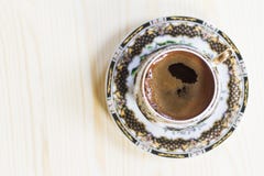 Turkish coffee in a fancy cup. stock images Turkish coffee in a fancy cup. stock images
