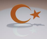 Turkish Flag Stock Photo