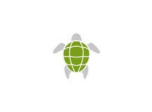 Turtle with green shell swimming for logo design illustration vector illustration Turtle with green shell swimming for logo design illustration vector illustration