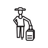 Turystyczny ikona wektor odizolowywający na białym tle, turysty znak, liniowy symbol i uderzenie projekta elementy w konturze, pr ilustracja wektor Turystyczny ikona wektor odizolowywający na białym tle, turysty znak, liniowy symbol i uderzenie projekta elementy w konturze, pr ilustracja wektor