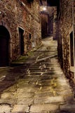 Tuscan alley at night