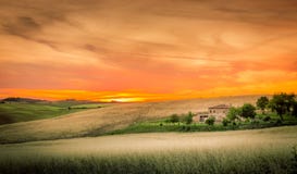 Tuscan Sunset Royalty Free Stock Photography Tuscan Sunset Royalty Free Stock Photography