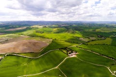 Tuscany aerial view from drone in the spring time Stock Photos Tuscany aerial view from drone in the spring time Stock Photos