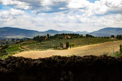Tuscany landslandskap från Impruneta royaltyfri fotografi Tuscany landslandskap från Impruneta royaltyfri fotografi