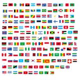 Tutte le bandiere nazionali ufficiali del vettore di progettazione del mondo illustrazione vettoriale Tutte le bandiere nazionali ufficiali del vettore di progettazione del mondo illustrazione vettoriale