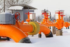Tuyau de gaz orange images stock Tuyau de gaz orange images stock