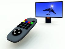 TV Control And TV 3 Stock Photography TV Control And TV 3 Stock Photography