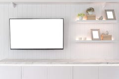 TV et étagère dans le style contemporain de salon Meubles en bois i Images libres de droits TV et étagère dans le style contemporain de salon Meubles en bois i Images libres de droits