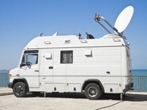 Tv News Truck. Royalty Free Stock Image Tv News Truck. Royalty Free Stock Image