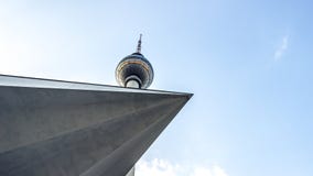 The TV Tower located on the Alexanderplatz in Berlin, Germany. Fernsehturm Stock Photo The TV Tower located on the Alexanderplatz in Berlin, Germany. Fernsehturm Stock Photo