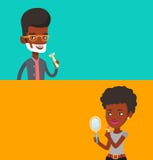 Två skönhetbaner med utrymme för text vektor illustrationer Två skönhetbaner med utrymme för text vektor illustrationer