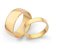 Twee mooie gouden ringen voor de jonggehuwden stock afbeeldingen Twee mooie gouden ringen voor de jonggehuwden stock afbeeldingen