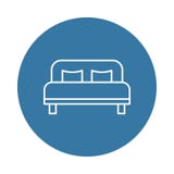 Tweepersoonsbedpictogram Element van hotelpictogrammen voor mobiel concept en Web apps Kan het het tweepersoonsbedpictogram van d royalty-vrije illustratie Tweepersoonsbedpictogram Element van hotelpictogrammen voor mobiel concept en Web apps Kan het het tweepersoonsbedpictogram van d royalty-vrije illustratie