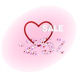 Twenty-five percent lower, Valentine`s Day discount vector illustration Twenty-five percent lower, Valentine`s Day discount vector illustration