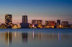 Twilight At Weer Water In Almere. Royalty Free Stock Photo