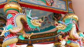 Twin Chinese dragons stock photo Twin Chinese dragons stock photo