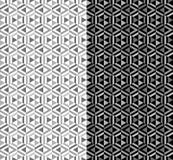 Two abstract geometric monochrome seamless patterns royalty free illustration Two abstract geometric monochrome seamless patterns royalty free illustration
