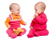 Two Baby Stock Photo