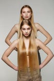 Two beautiful young female model with blonde hair stock photography Two beautiful young female model with blonde hair stock photography