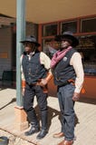 Two Black Lawmen In Tombstone Arizona Stock Photo