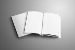 Two blank A4, A5 magazines with soft realistic shadows isolate stock illustration Two blank A4, A5 magazines with soft realistic shadows isolate stock illustration