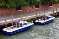 Two Boats On Channel Stock Images