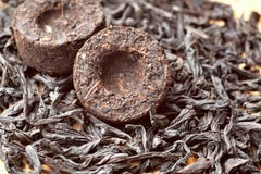 Two Bricks Of Old Aroma Tea Pu-erh Royalty Free Stock Images Two Bricks Of Old Aroma Tea Pu-erh Royalty Free Stock Images