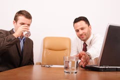 Two Business Men Having Break For Drinking Water Stock Images Two Business Men Having Break For Drinking Water Stock Images