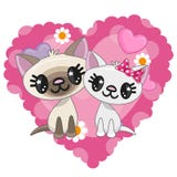Two Cats vector illustration Two Cats vector illustration