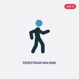Two color pedestrian walking vector icon from sports concept. isolated blue pedestrian walking vector sign symbol can be use for royalty free illustration Two color pedestrian walking vector icon from sports concept. isolated blue pedestrian walking vector sign symbol can be use for royalty free illustration