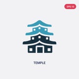 Two color temple vector icon from religion concept. isolated blue temple vector sign symbol can be use for web, mobile and logo. vector illustration Two color temple vector icon from religion concept. isolated blue temple vector sign symbol can be use for web, mobile and logo. vector illustration