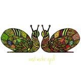 Two colored snails Stock Photography Two colored snails Stock Photography