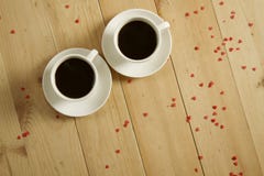 Two Cups Of Coffee Stock Photo