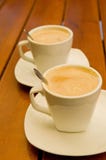 Two Cups Of Coffee Royalty Free Stock Image Two Cups Of Coffee Royalty Free Stock Image