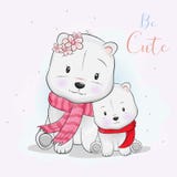 Two cute polar bear love each other royalty free illustration Two cute polar bear love each other royalty free illustration