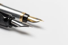 Two fountain pen isolated on white background stock photo Two fountain pen isolated on white background stock photo