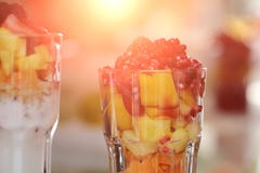 Two fresh fruit salads royalty free stock photos Two fresh fruit salads royalty free stock photos