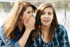 Two Girlfriends Gossip Royalty Free Stock Images