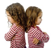 Two Girls In Quarrel Royalty Free Stock Photography